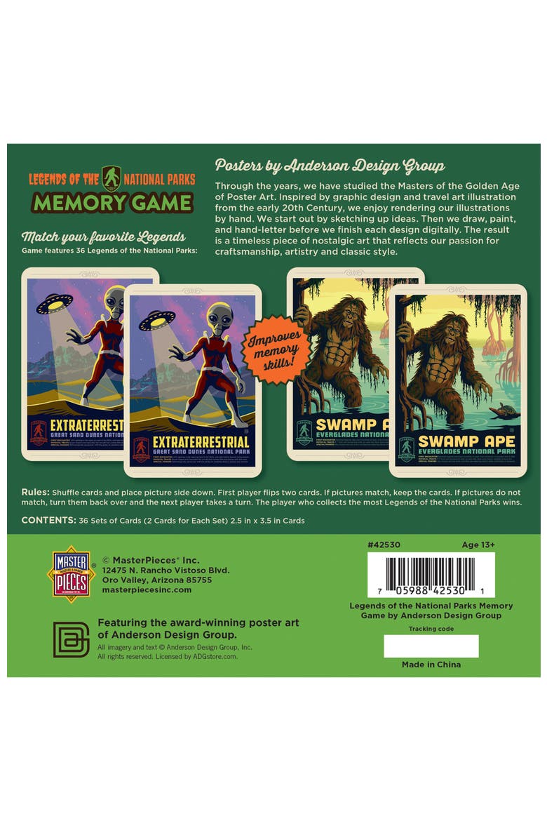 Legends of National Parks Memory Game, Alternate, color, Multicolor