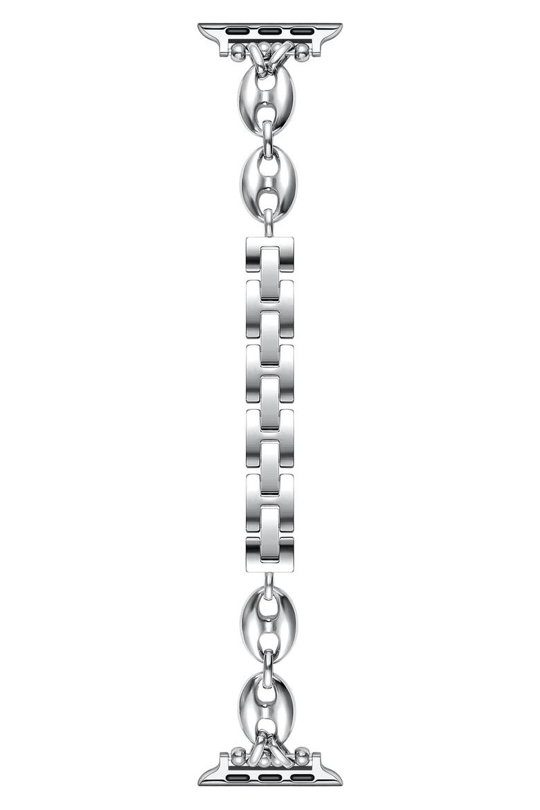 Poppy Apple Watch® Bracelet Watchband, Main, color, SILVER