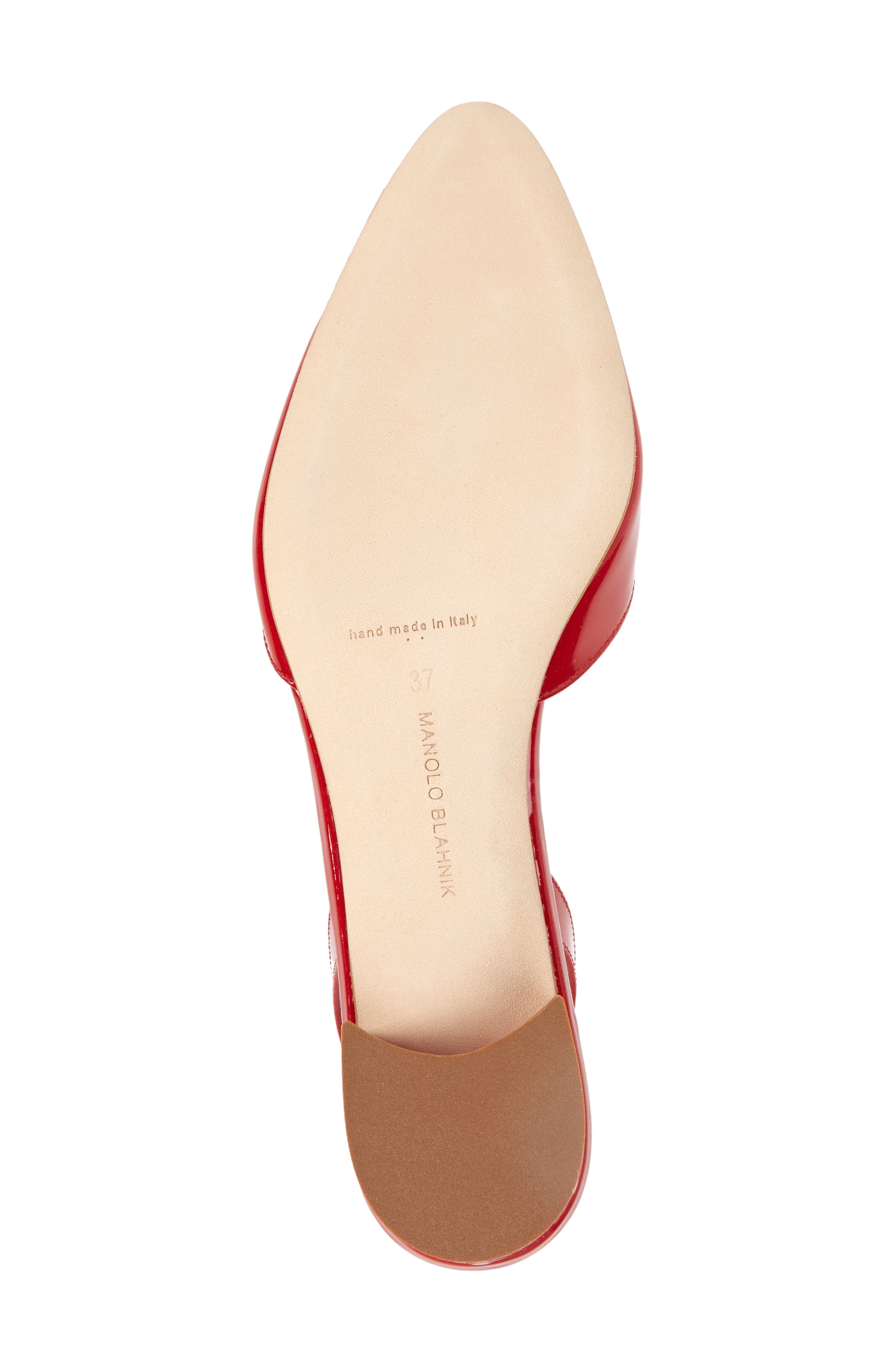 Manolo Blahnik Aspro Block Heel Slingback Pump, Alternate, color, Red