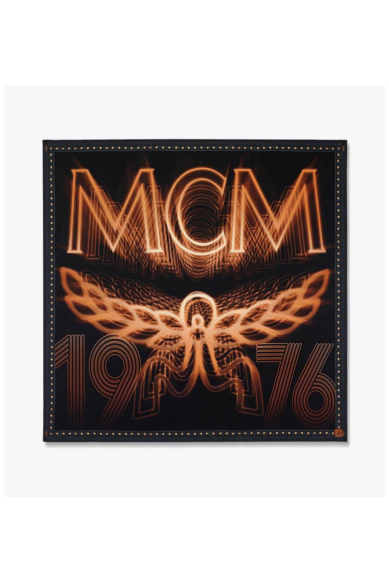 M50 Logo Silk Scarf, Main, color, Black