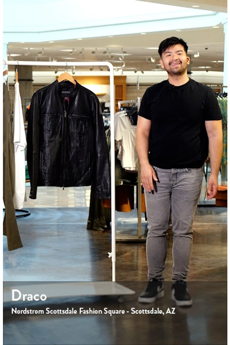 Band Collar Leather Jacket video