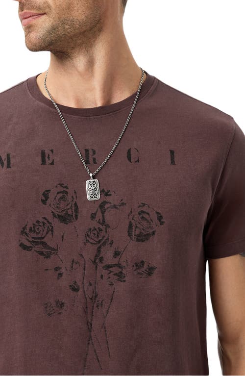 John Varvatos Merci Graphic T-shirt In Brown