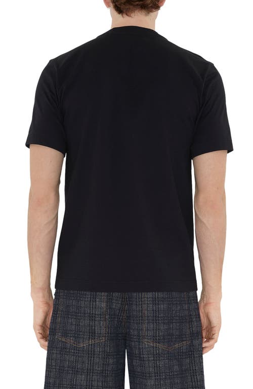 Burberry Mens Brand-print Crewneck Cotton-jersey T-shirt Black Xl In Black