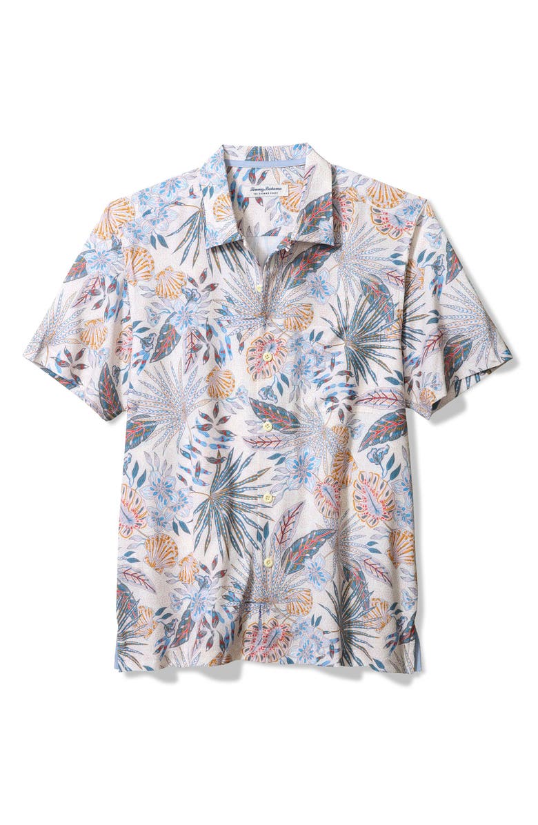 Tommy Bahama Bahama Coast Tropic Tango Short Sleeve Button-Up Shirt, Main, color, Bright White