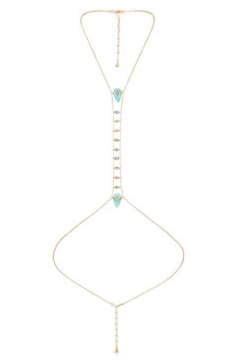 Reconstituted Turquoise Solstice Body Chain