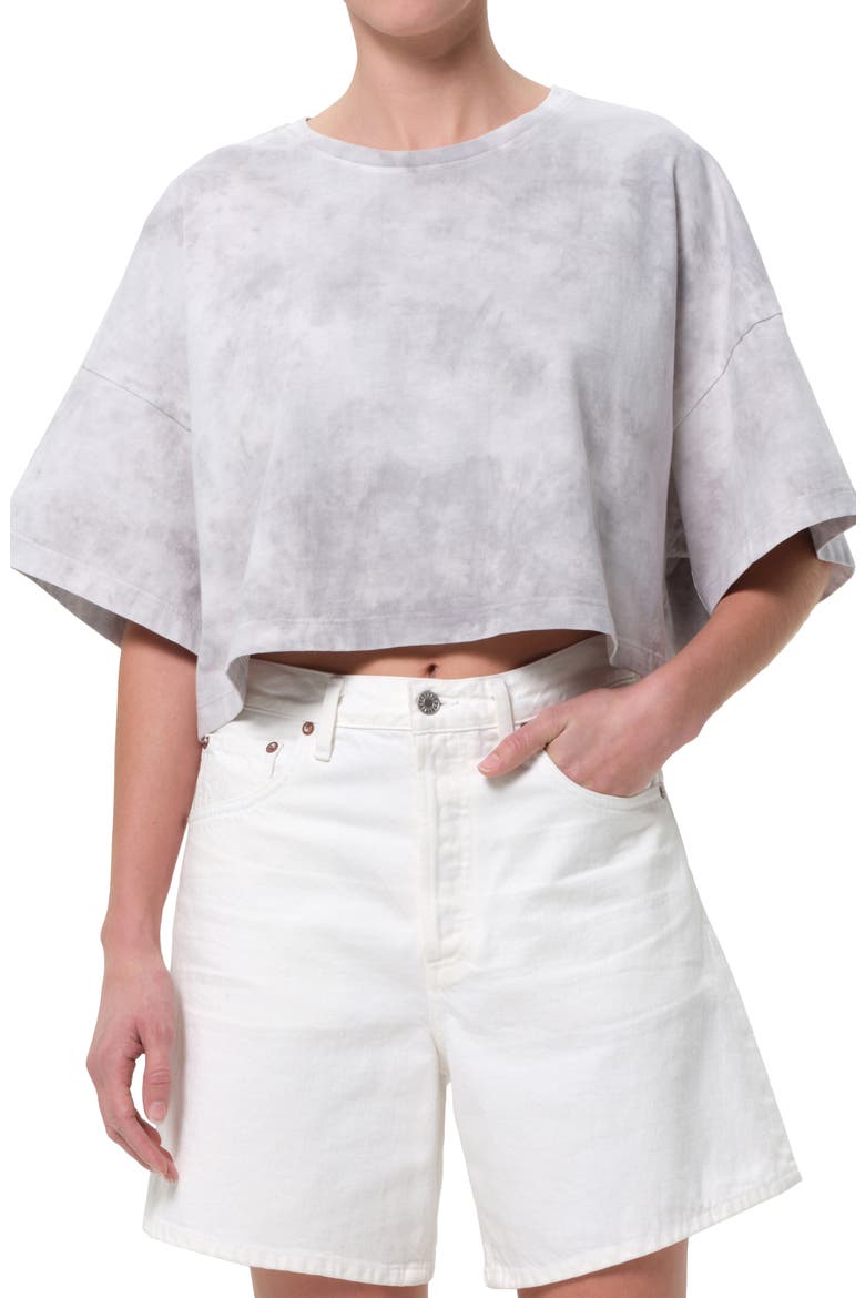 Arli Oversize Cotton Crop T-Shirt, Main, color, TURBINE