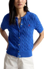 Polo Ralph Lauren Short Sleeve Cable Stitch Cardigan