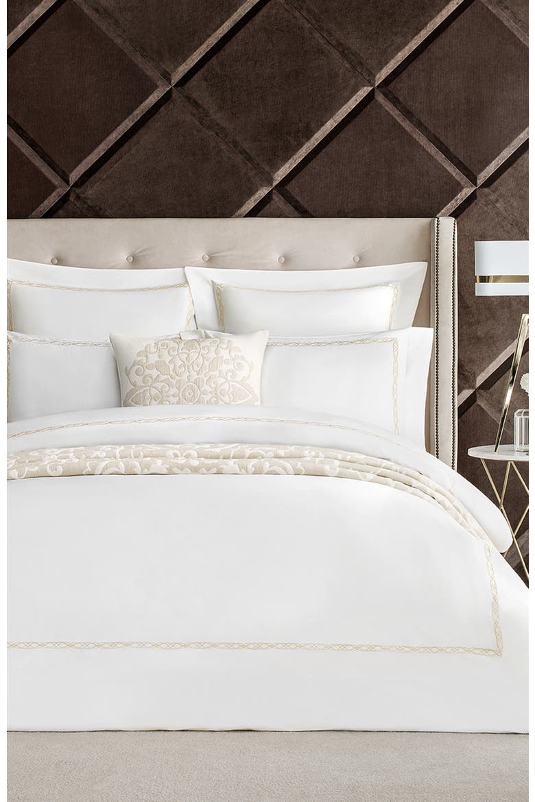 Mia Duvet Cover, Alternate, color, White