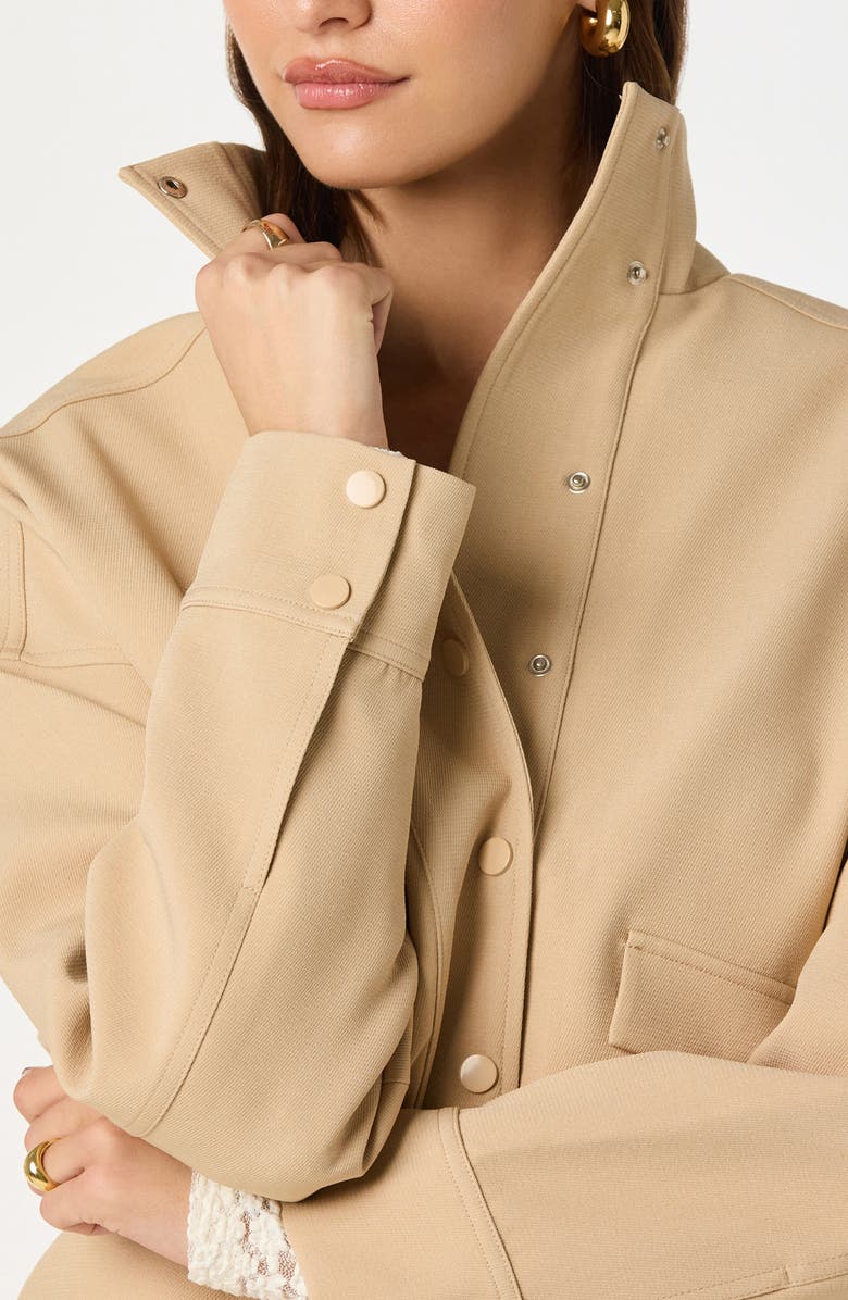 ASTR the Label Funnel Neck Bomber Jacket, Alternate, color, Tan