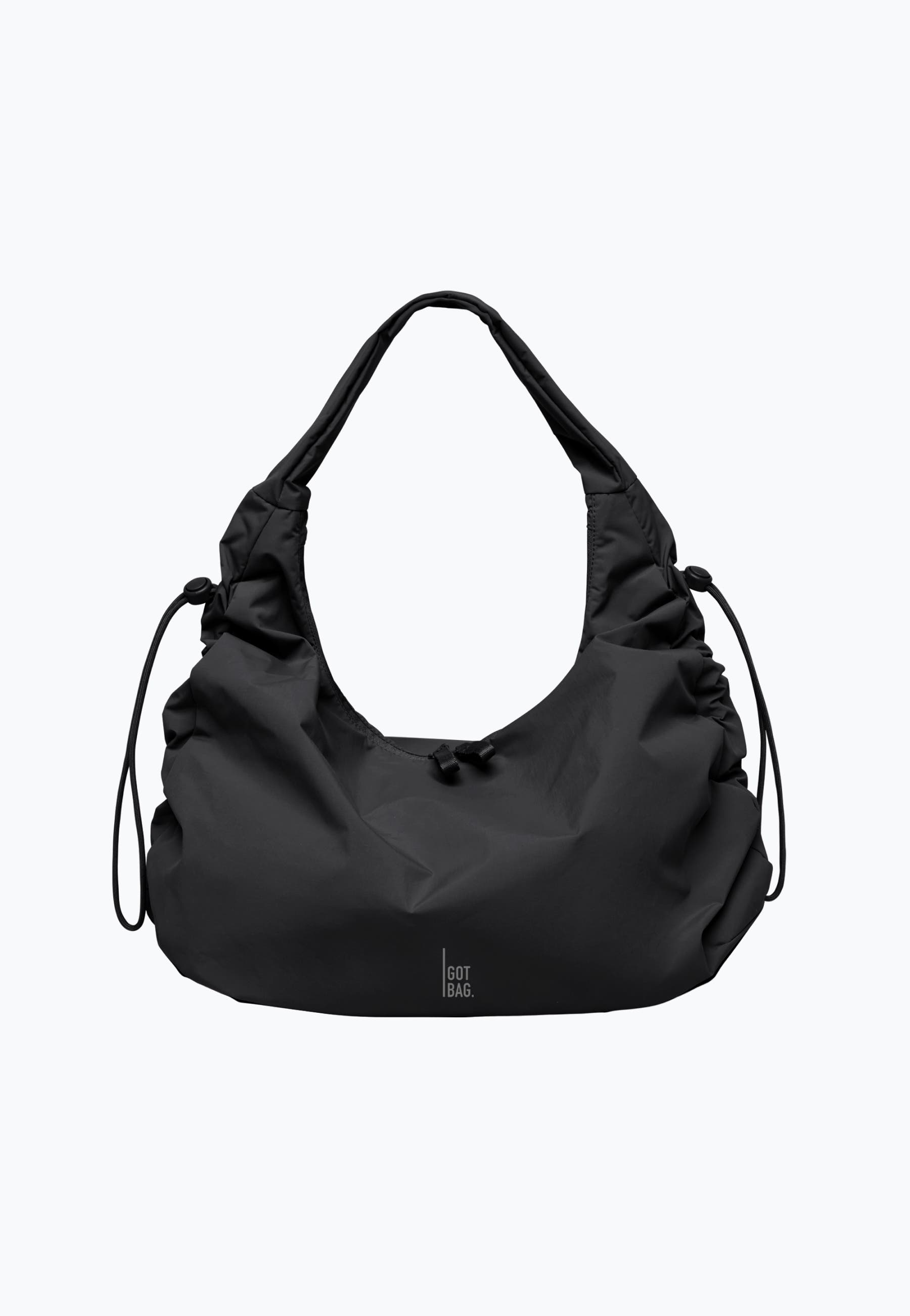 GOT BAG Mellow Bag Recycled Nylon Slouchy Hobo, Main, color, Black