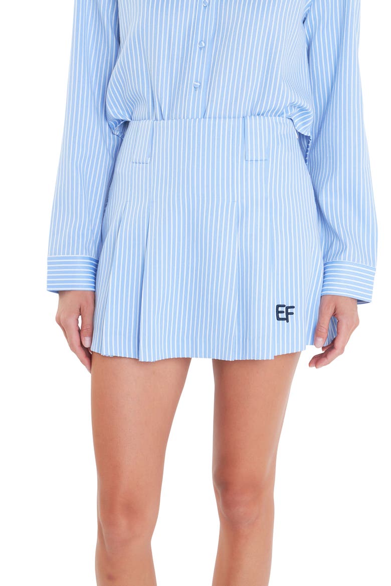 Sports Club Stripe Skort, Alternate, color, POWDER BLUE/ WHITE