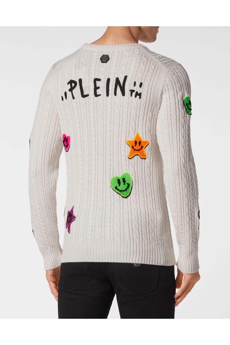 Wool Pullover Round Neck Men, Alternate, color, white
