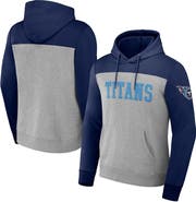 NFL X DARIUS RUCKER Men's NFL x Darius Rucker Collection by Fanatics Heather Gray Tennessee Titans Color Blocked Pullover Hoodie