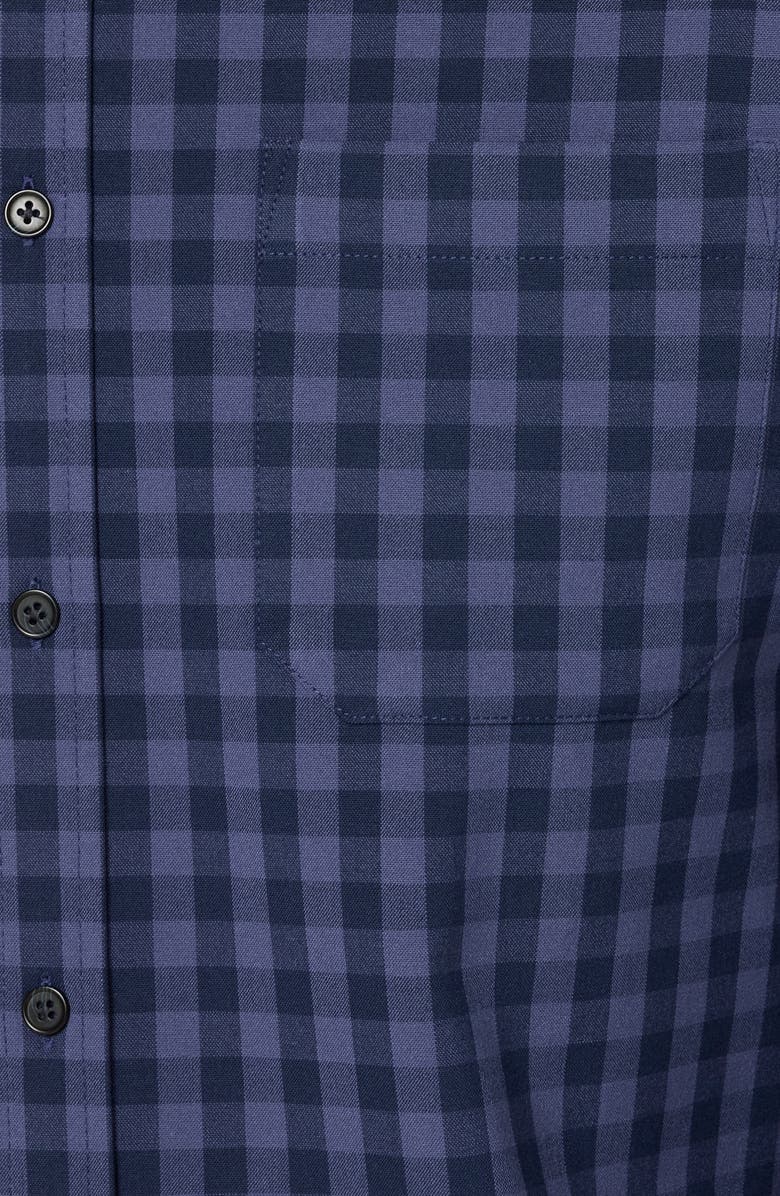 Mizzen+Main City Flannel Trim Fit Plaid Button-Down Shirt, Alternate, color, Navy Hayes Gingham