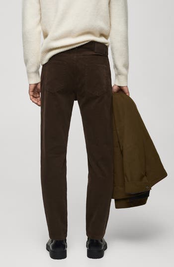 Regular Fit Straight Leg Corduroy Pants