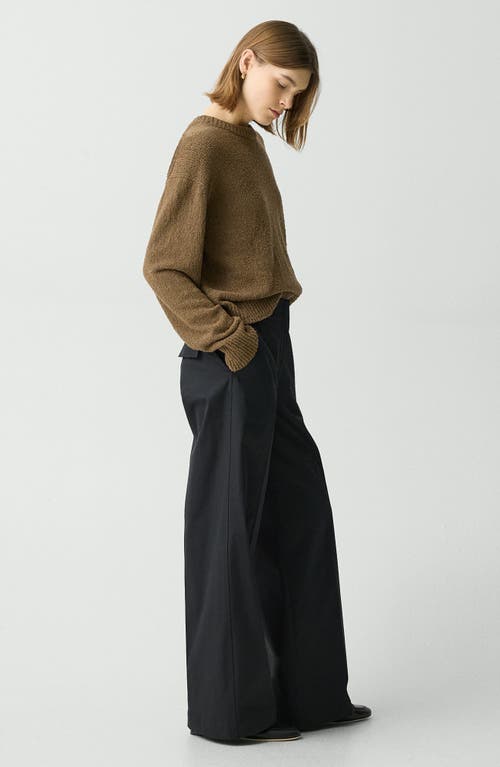 Theory Grey High-waist Pants With Pences In Stretch Wool Woman In Black