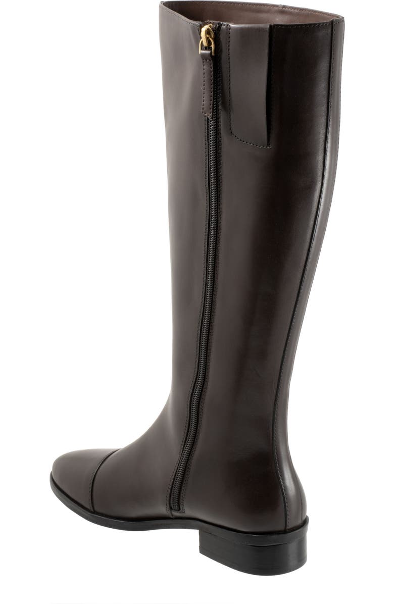 Trotters Alexis Cap Toe Knee High Boot, Alternate, color, Dark Brown