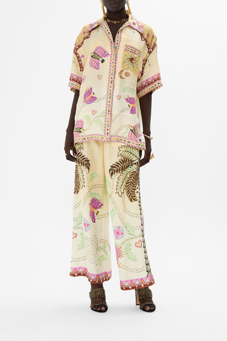 OVERSIZED SHIRT WITH POCKET ASWAN ABSTRACT, Main, color, ASWAN ABSTRACT