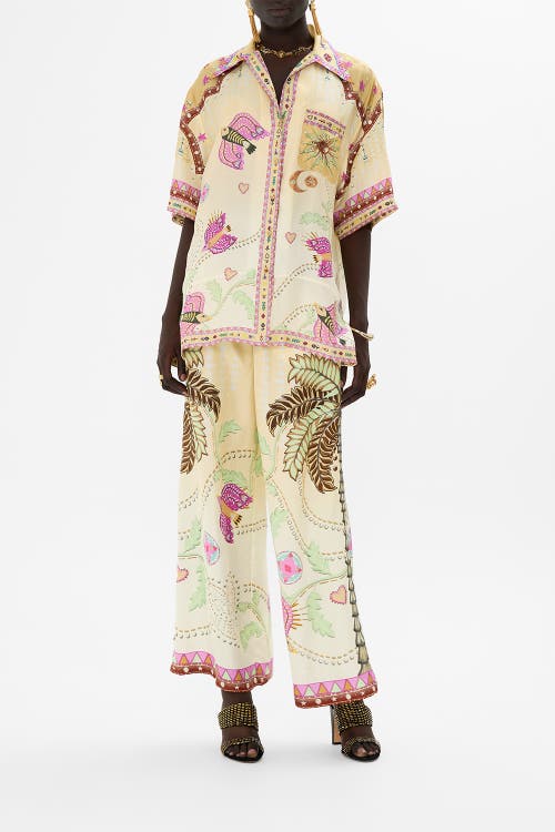 Camilla Oversized Shirt With Pocket Aswan Abstract In Aswan Abstract