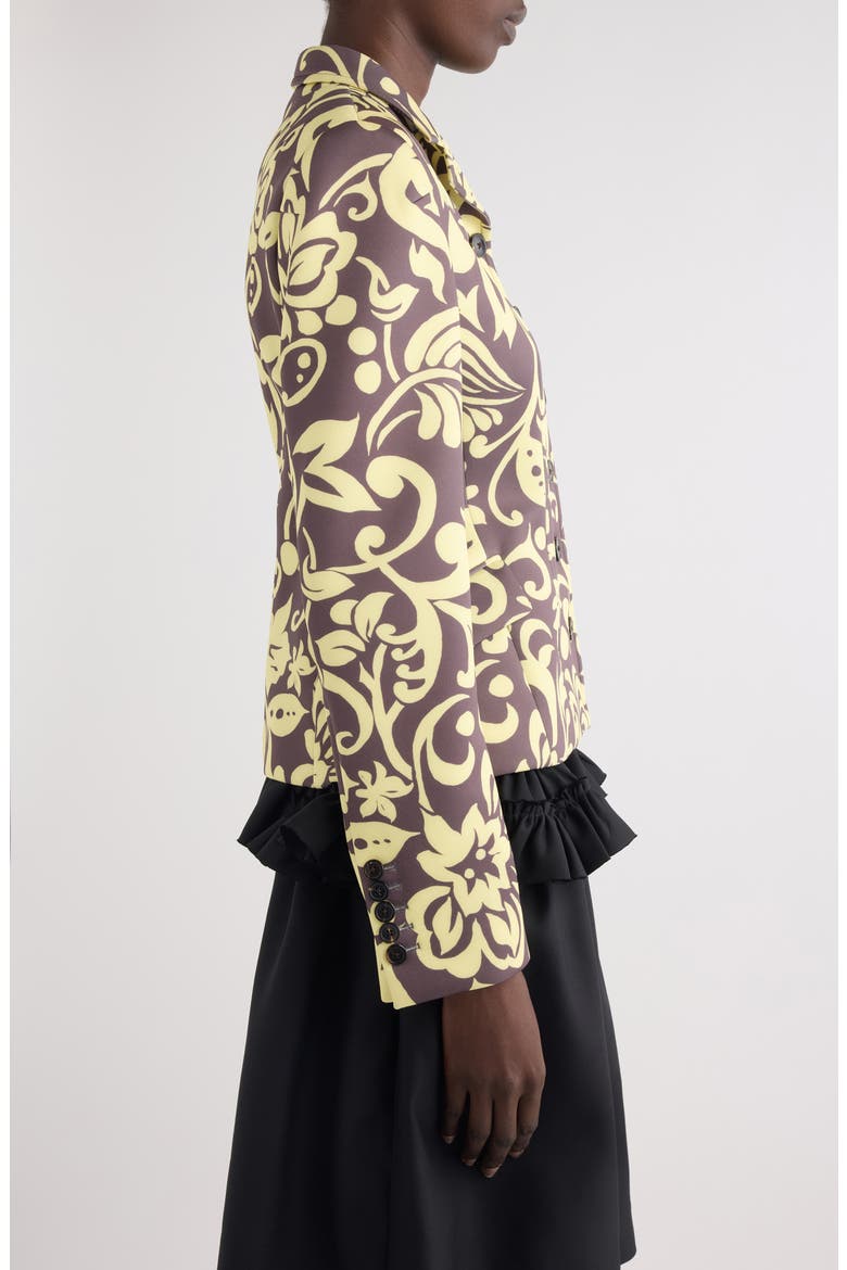 Belia Historical Floral Scuba Knit Jacket, Alternate, color, TAUPE