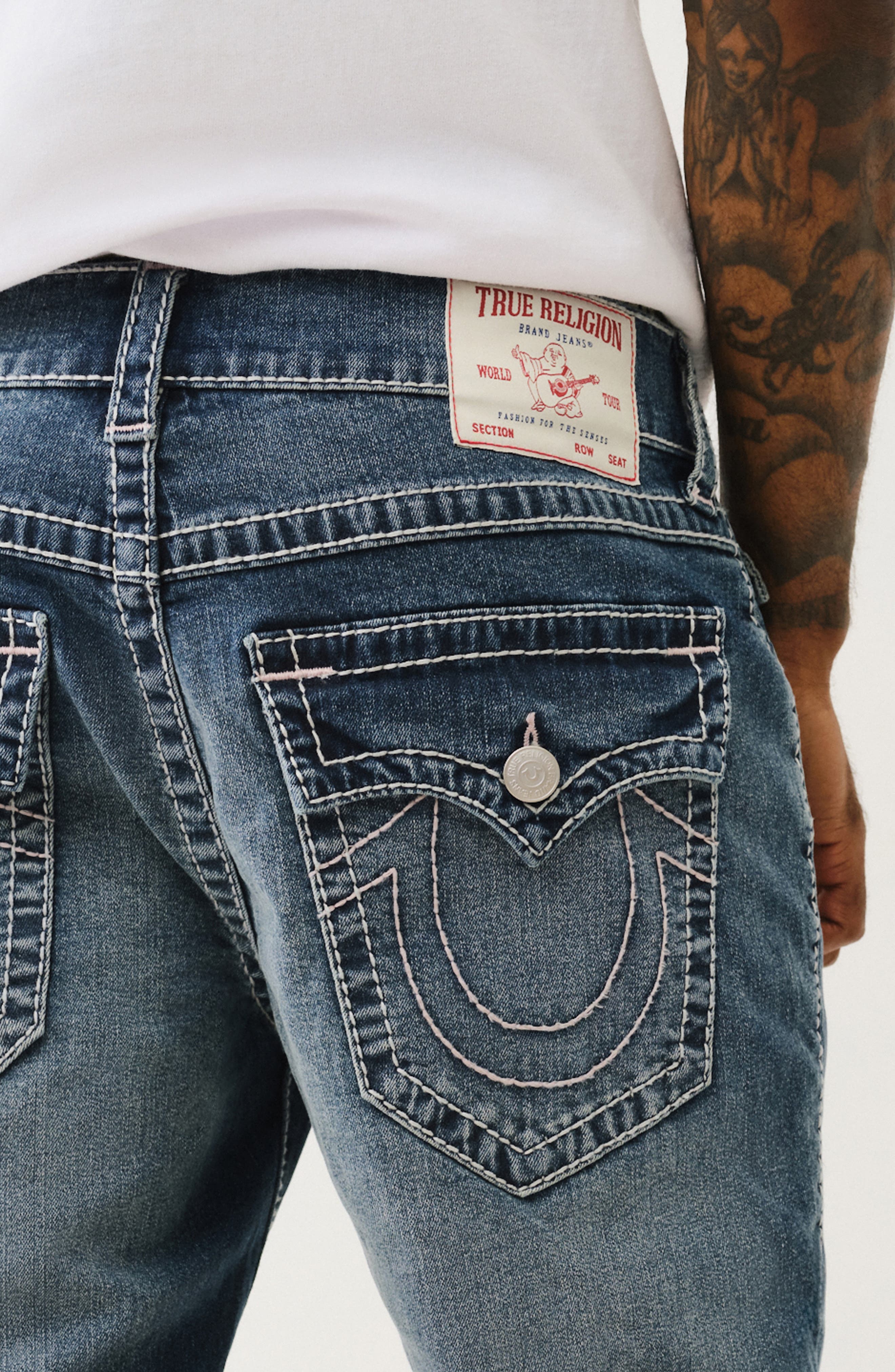 True Religion Ricky Big T Flap Straight Leg Jeans (Men) | Nordstromrack