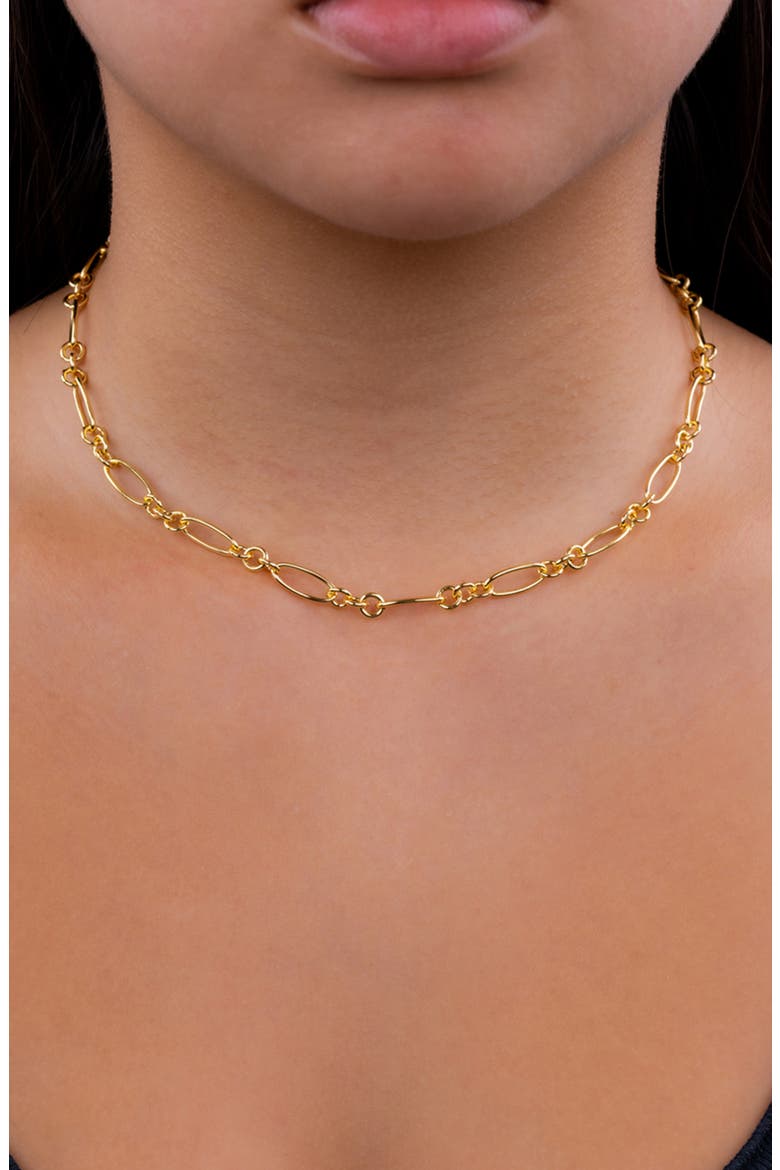Large Link Necklace, Alternate, color, GOLD