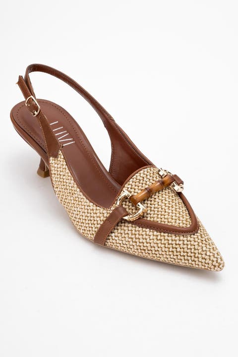 Osca Pointed Toe Buckled Slingback Pump