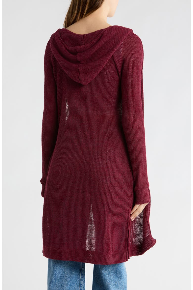 Hooded Sweater Cardigan, Alternate, color, CHILLI OIL
