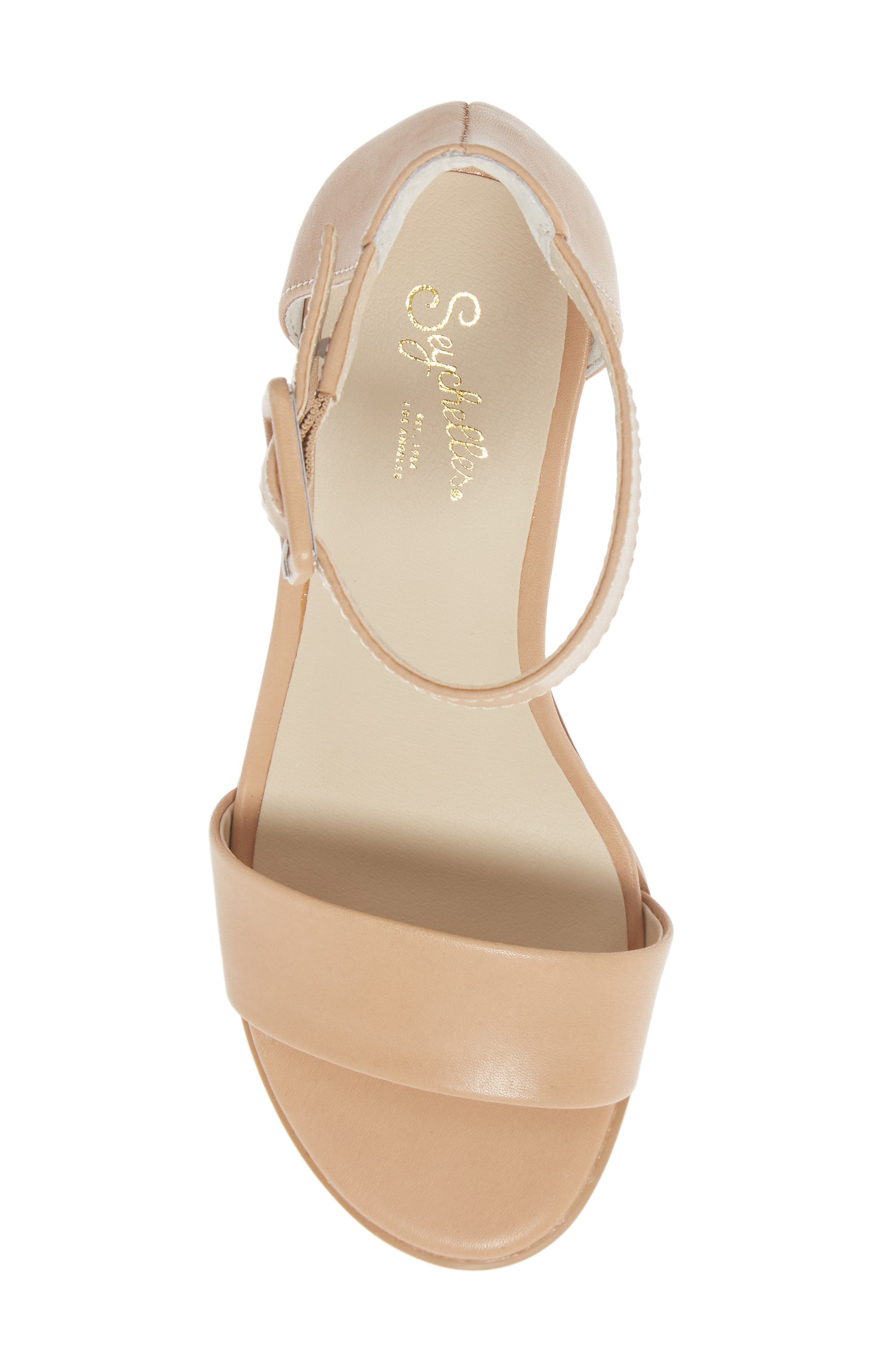 Cloud Nine Wedge Sandal, Alternate, color, BEIGE LEATHER