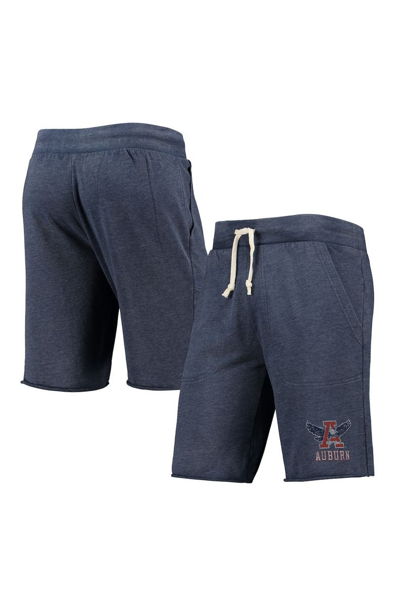 ALTERNATIVE APPAREL Men's Heathered Navy Alternative Apparel Auburn Tigers Victory Lounge Shorts, Main, color, 