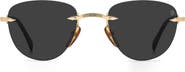 David Beckham Eyewear 51mm Rimless Square Sunglasses