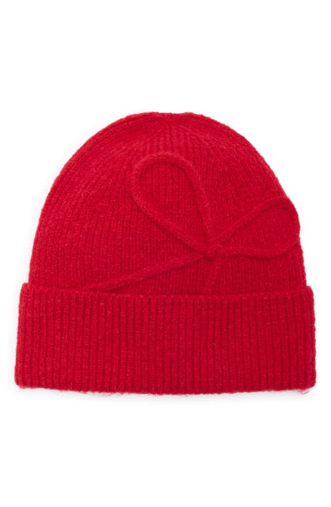 Bow Ribbed Beanie