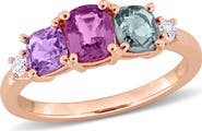 Julianna B. Spinel & Lab-Grown Diamond 3-Stone Ring