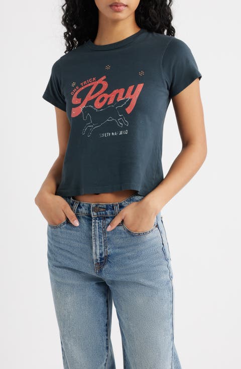 One Trick Pony Shrunken Graphic T-Shirt