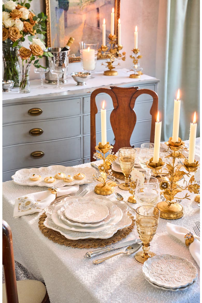 Forest Walk 14" Candle Holder, Alternate, color, GOLD