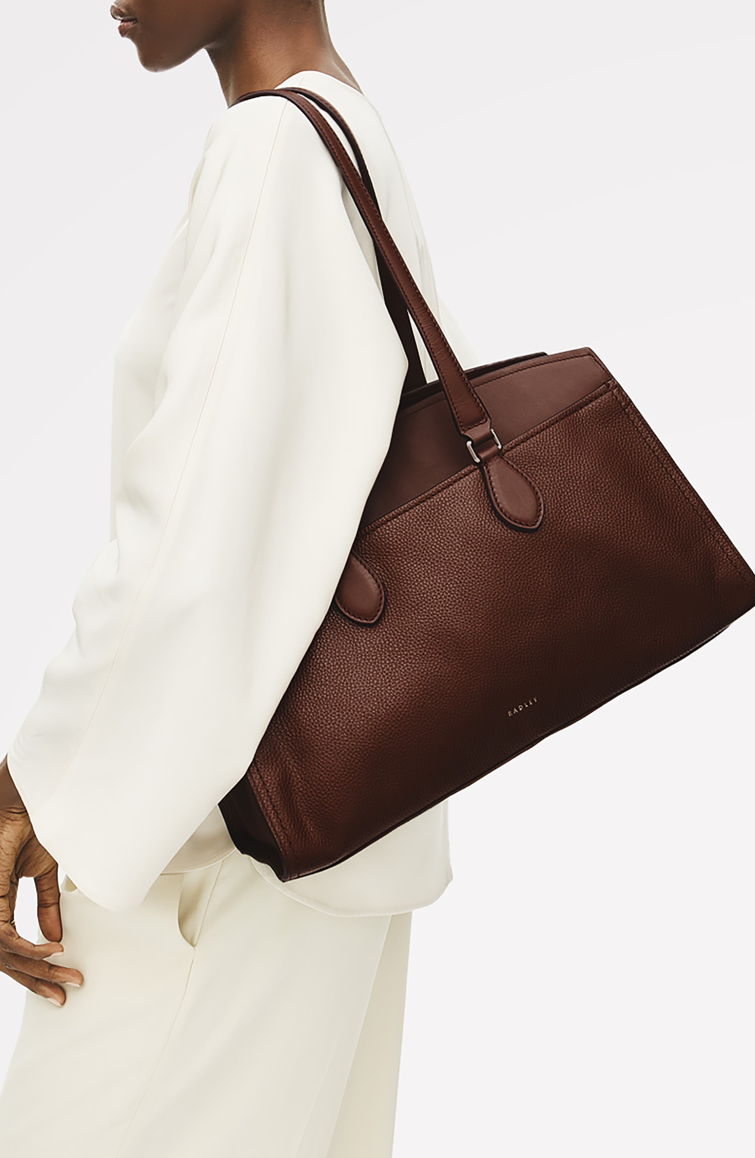 Radley Portland Way Large Laptop Tote, Alternate, color, Cherrywood