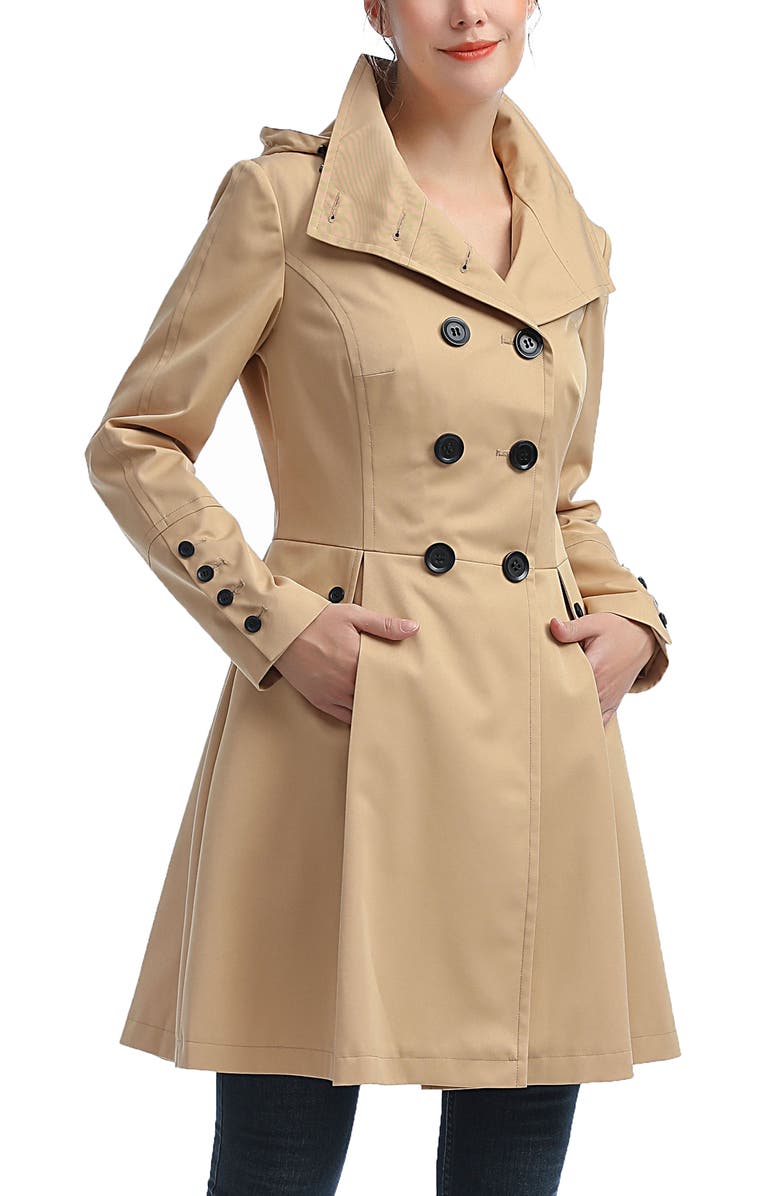 Kimi & Kai Women's Adele Hooded Trench Coat, Main, color, Tan