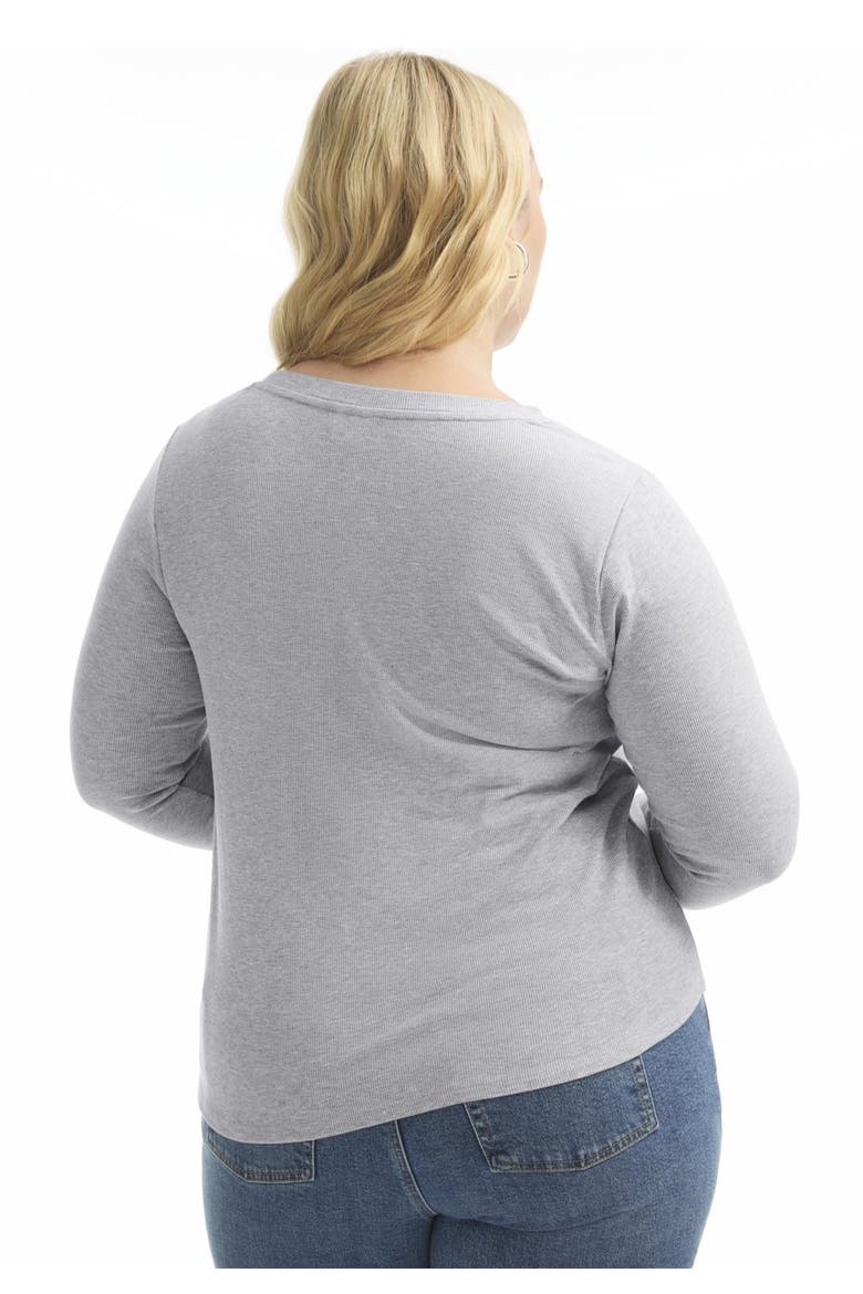 Ribbed Crewneck Top, Alternate, color, MEDIUM HEATHER GREY