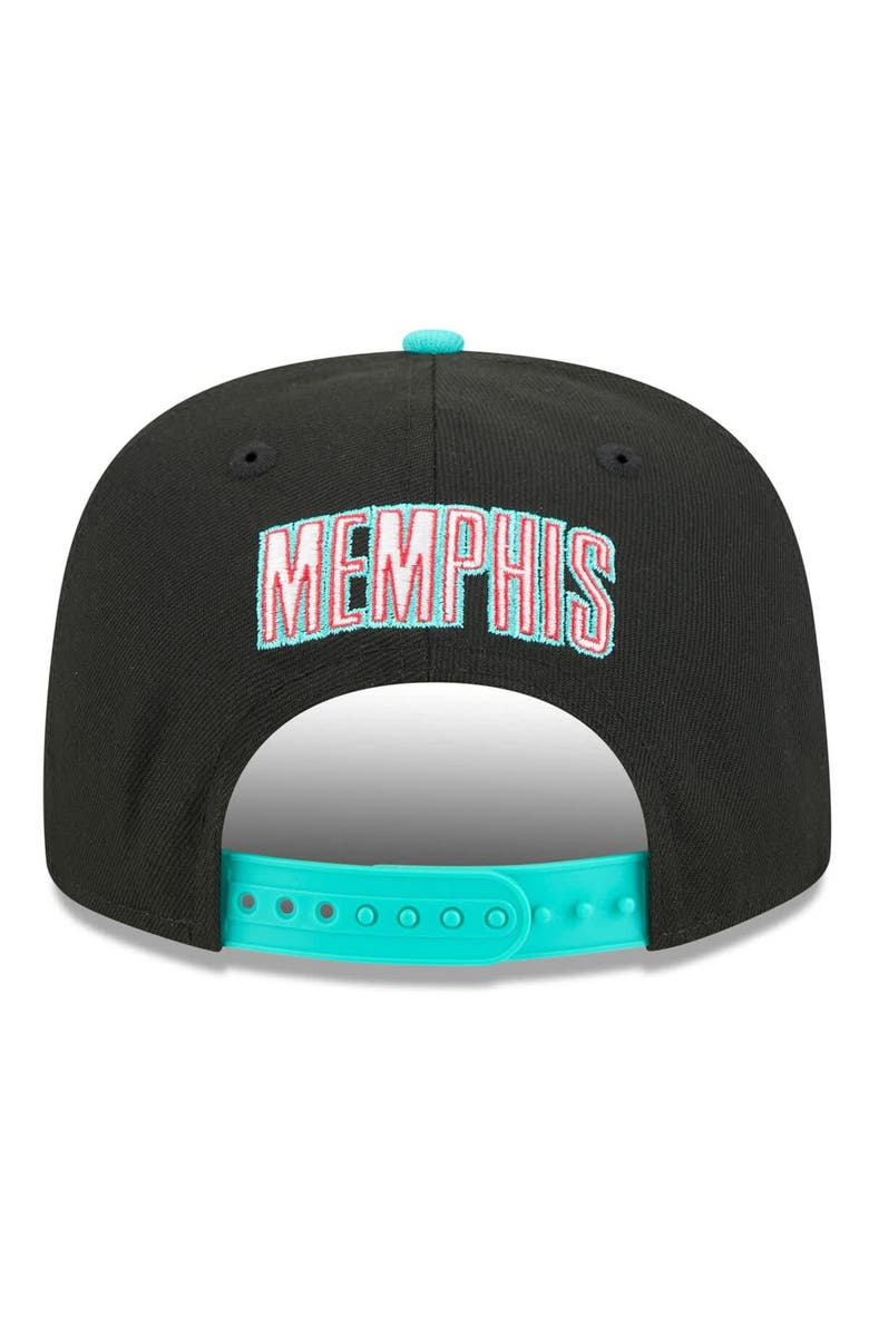 New Era Men's New Era Black/Turquoise Memphis Grizzlies 2025/26 Classic Edition Jersey Hook A-Frame 9FIFTY Snapback Hat, Alternate, color, Black