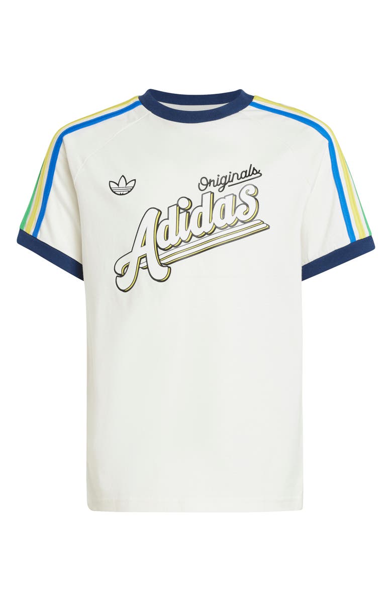 adidas Originals Kids' 3-Stripes Cotton Graphic T-Shirt, Main, color,
