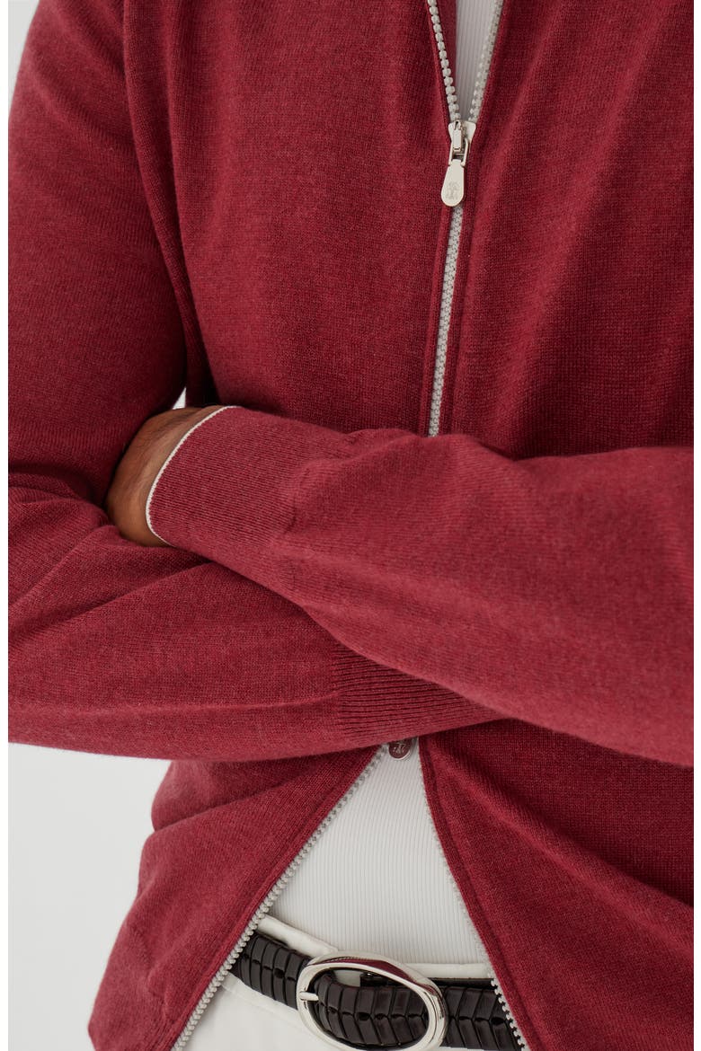 Cashmere cardigan, Alternate, color, Cherry