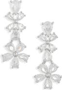 Cara Chunky Flower Crystal Drop Earrings