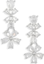 Cara Chunky Flower Crystal Drop Earrings