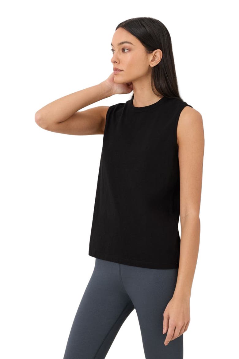 Organic Cotton Soft-Slub Essential Tank, Alternate, color, Black
