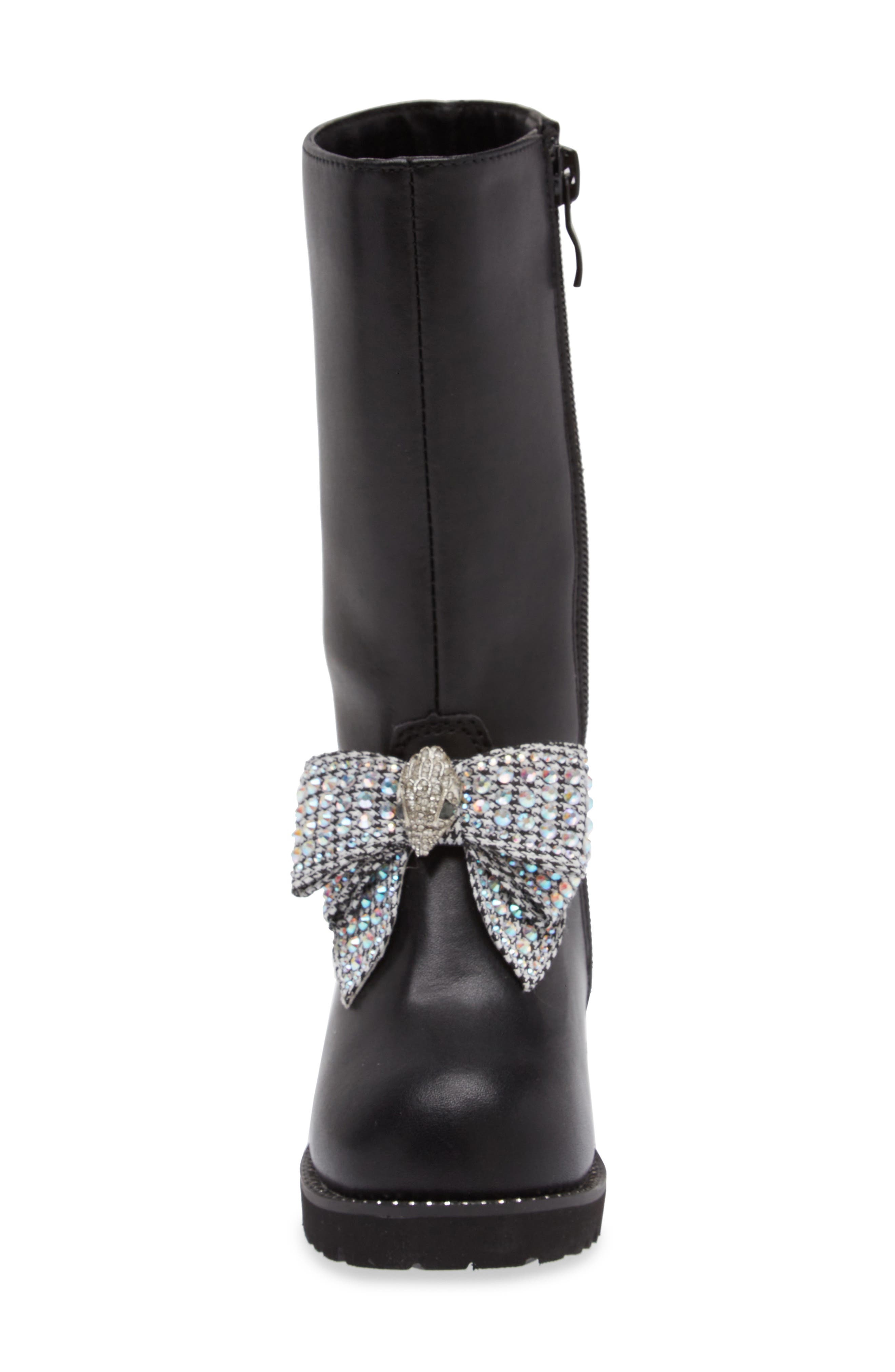 Kurt Geiger London Kids' Kensington Bow Boot, Alternate, color, Black