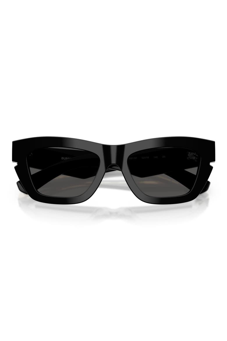 52mm Irregular Sunglasses, Alternate, color, BLACK