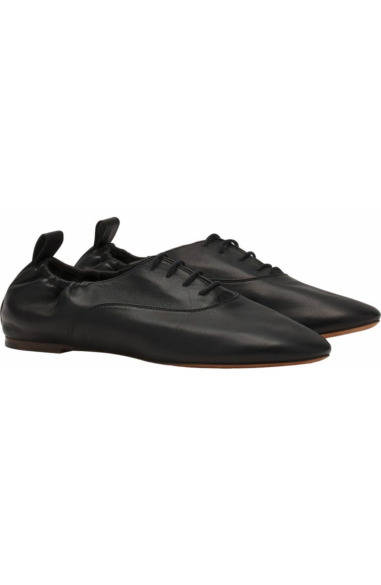 Lanvin Lace-Up Leather Slippers, Alternate, color,