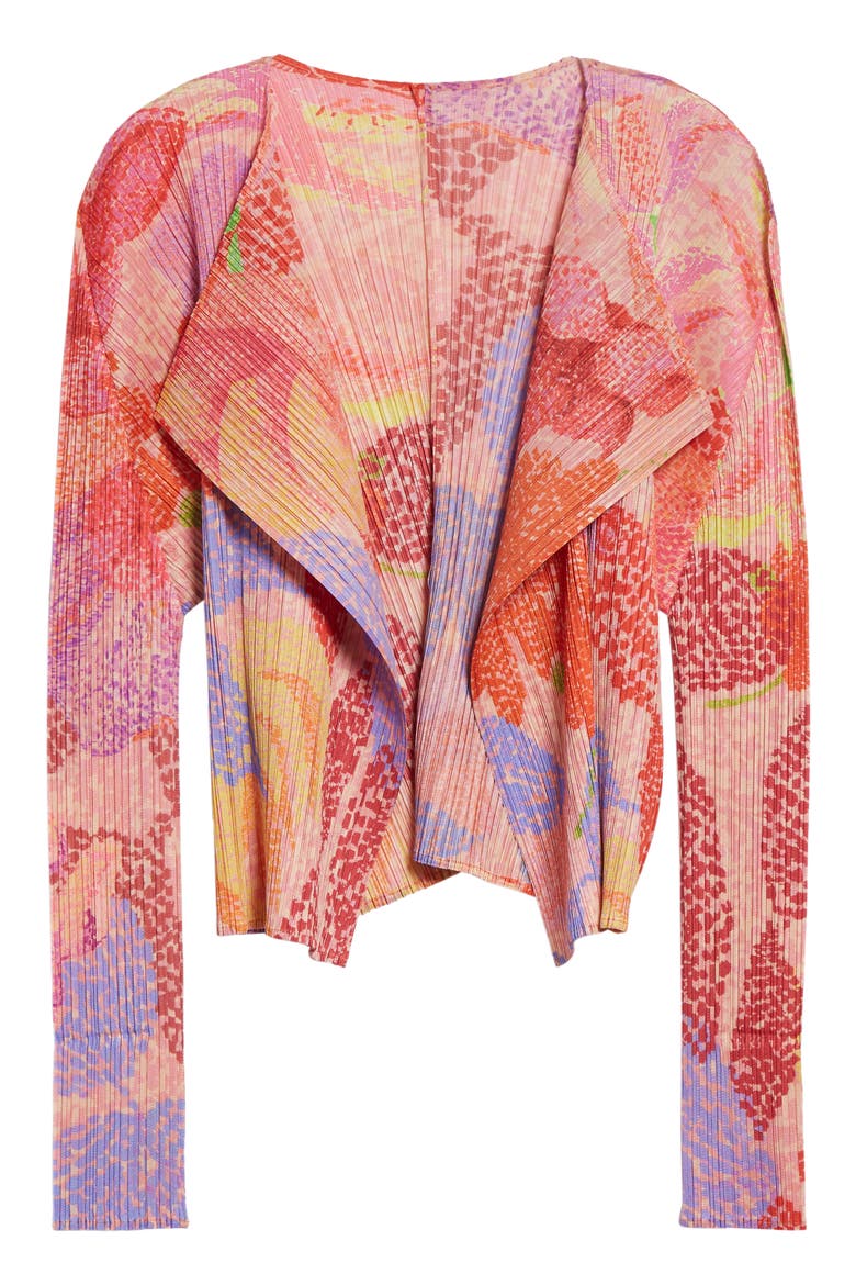 Foggy Forest Pleated Open Front Cardigan, Alternate, color, PINK