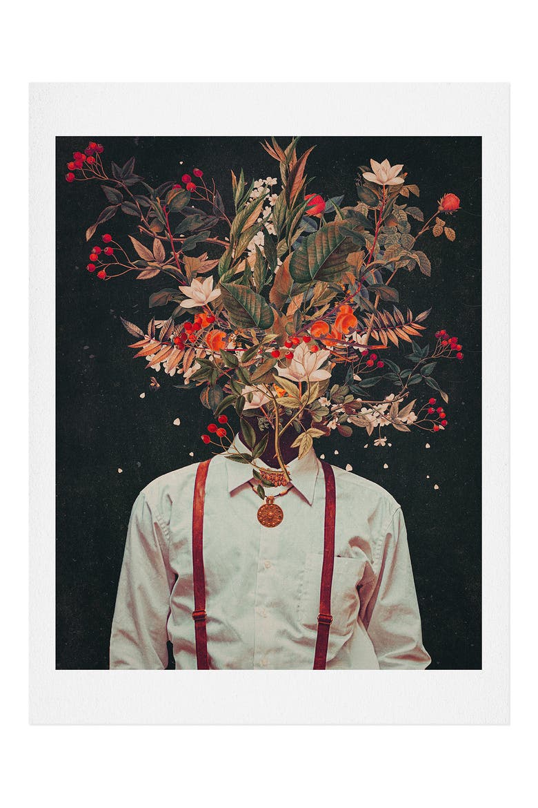 Frank Moth Foliage Art Print, Main, color, MULTI