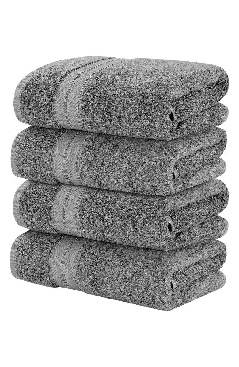 Modern Threads SpunLoft(TM) Bath Sheet - 35" x 66" - Pack of 4, Alternate, color, Charcoal